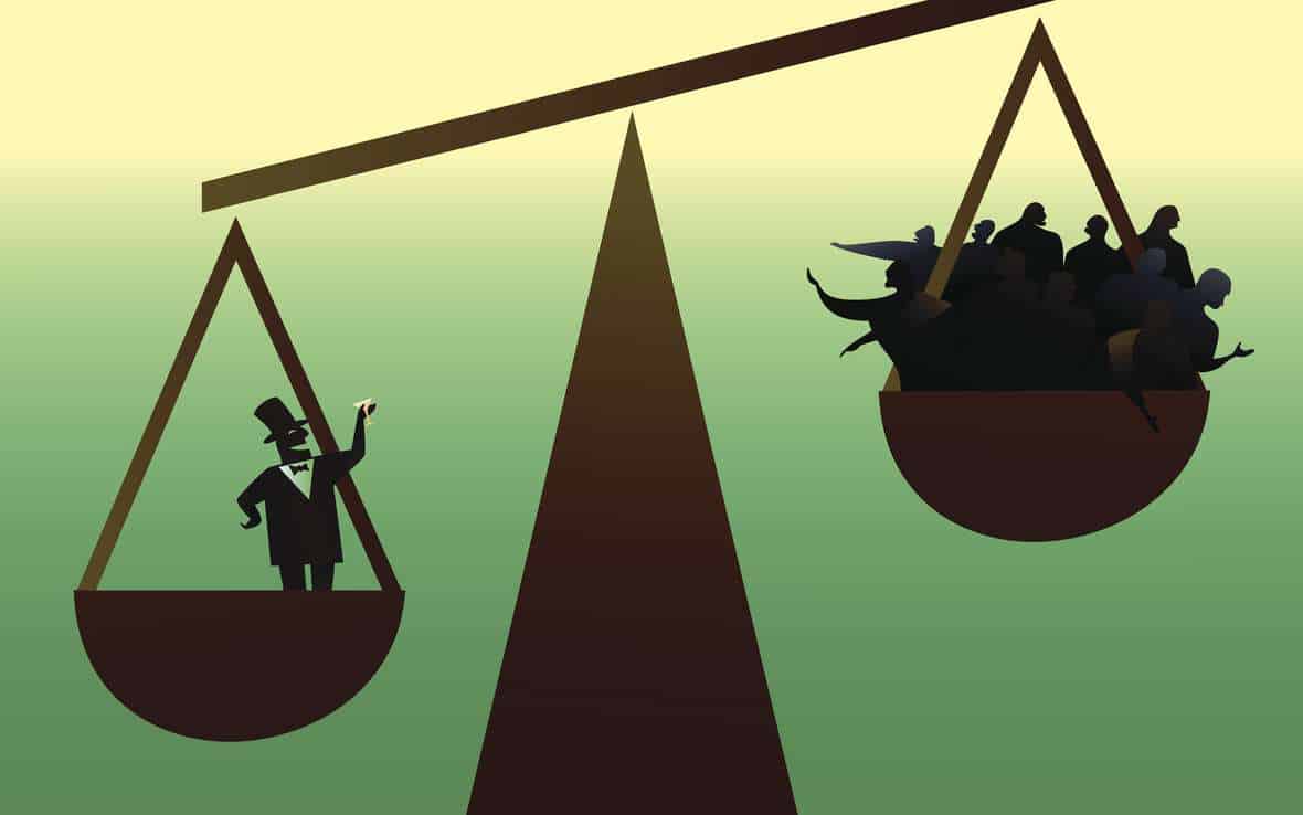 Illustration of unequal scales